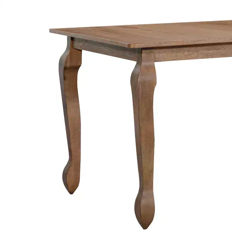 Christopher Knight Home Thaddea Juego de comedor de 7 piezas de estilo rústico extensible de madera de caucho con sillas tapizadas en tela de ratán