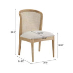 Christopher Knight Home Thaddea Juego de comedor de 7 piezas de estilo rústico extensible de madera de caucho con sillas tapizadas en tela de ratán