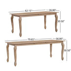 Christopher Knight Home Thaddea Juego de comedor de 7 piezas de estilo rústico extensible de madera de caucho con sillas tapizadas en tela de ratán