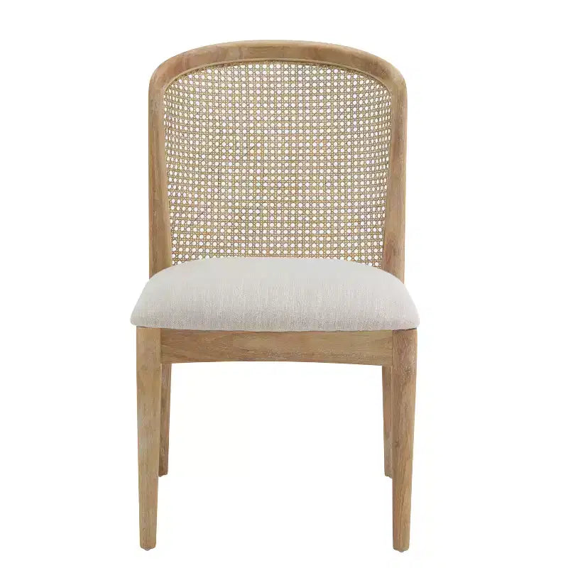 Christopher Knight Home Thaddea Juego de comedor de 7 piezas de estilo rústico extensible de madera de caucho con sillas tapizadas en tela de ratán
