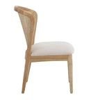 Christopher Knight Home Thaddea Juego de comedor de 7 piezas de estilo rústico extensible de madera de caucho con sillas tapizadas en tela de ratán