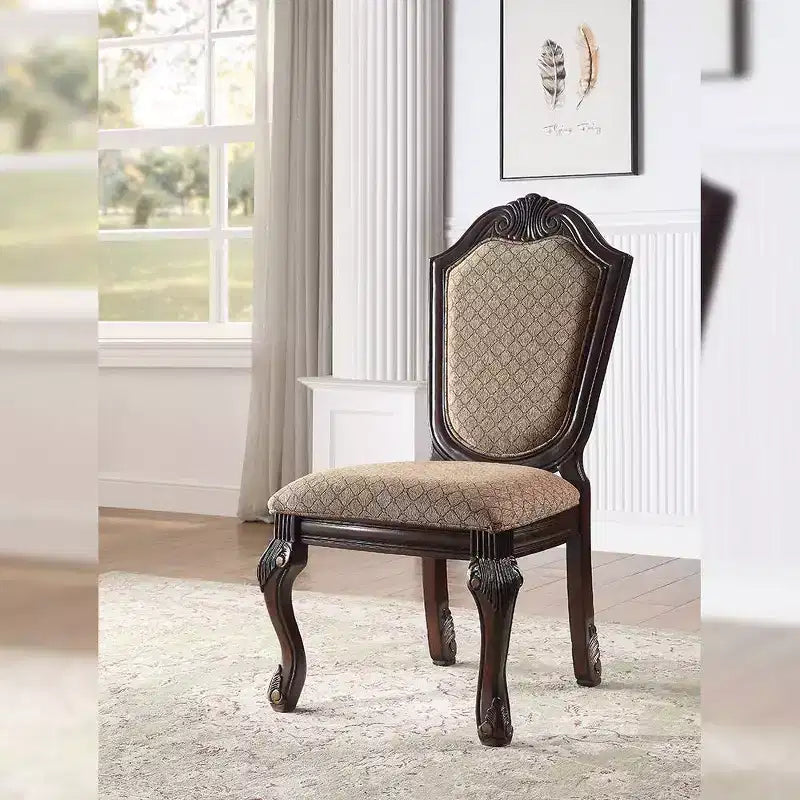 Acme Furniture Sillas de comedor Chateau De Ville Tela/Acabado espresso