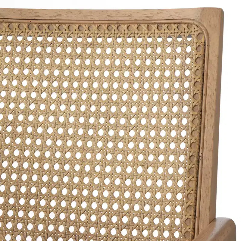 Comedor de madera maciza Baywood de 6 piezas, roble claro/beige, estilo mediados de siglo