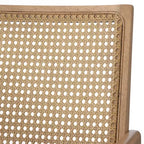 Comedor de madera maciza Baywood de 6 piezas, roble claro/beige, estilo mediados de siglo