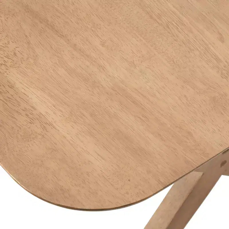 Comedor de madera maciza Baywood de 6 piezas, roble claro/beige, estilo mediados de siglo