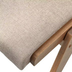 Comedor de madera maciza Baywood de 6 piezas, roble claro/beige, estilo mediados de siglo