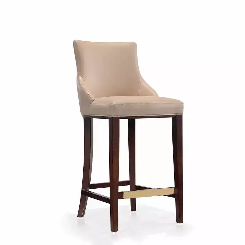 Manhattan Comfort Juego de 3 Taburetes de Bar Modernos de Piel Sintética Shubert