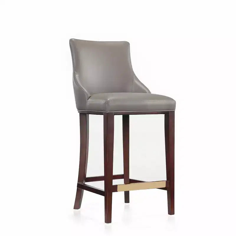 Manhattan Comfort Juego de 3 Taburetes de Bar Modernos de Piel Sintética Shubert