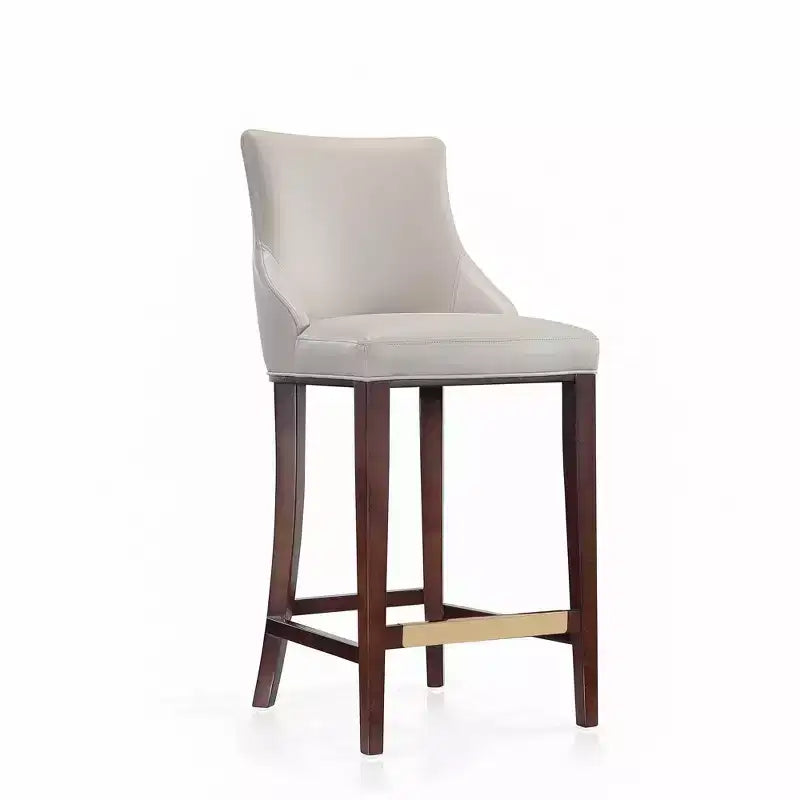 Manhattan Comfort Juego de 3 Taburetes de Bar Modernos de Piel Sintética Shubert
