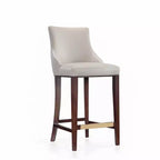 Manhattan Comfort Juego de 3 Taburetes de Bar Modernos de Piel Sintética Shubert
