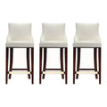 Manhattan Comfort Juego de 3 Taburetes de Bar Modernos de Piel Sintética Shubert