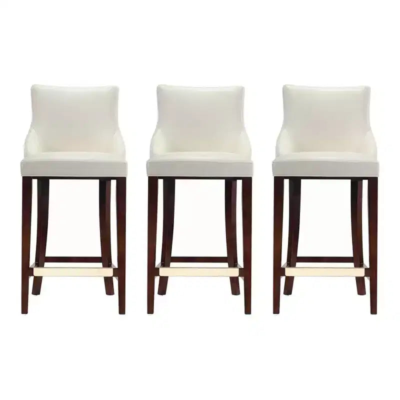 Manhattan Comfort Juego de 3 Taburetes de Bar Modernos de Piel Sintética Shubert