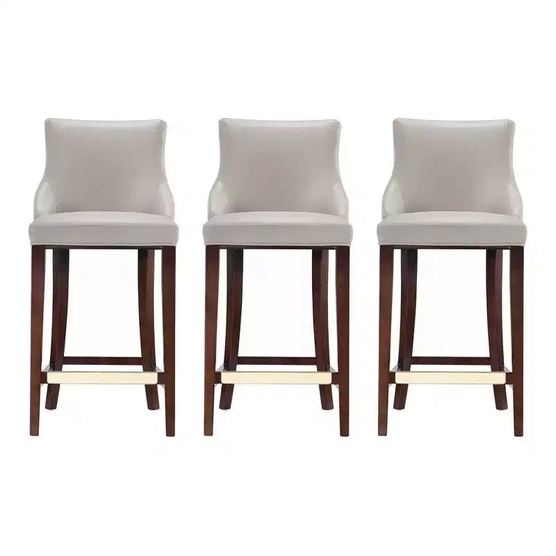 Manhattan Comfort Set of 3 Shubert Modern Leatherette Upholstered Barstools