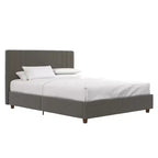 Cama de plataforma tapizada Wynn con cabecero capitoné