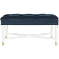 Rory Tufted Bench - FOX6294 - Navy - Safavieh Couture