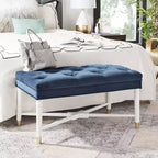 Banco capitoné Rory - FOX6294 - Azul marino - Safavieh Couture
