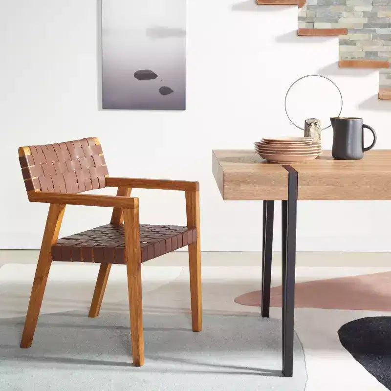 Silla de comedor de cuero Cire - DCH4004 - Safavieh