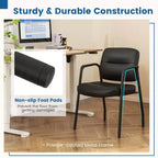 Silla de sala de espera sin ruedas, juego de 2/4/6/8/10/12 con reposabrazos integrados para recepción