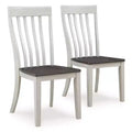 Signature Design by Ashley Darborn Farmhouse 18 Two-Tone Dining Chair, Set of 2, Gray & Brown