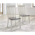 Silla de comedor bicolor Darborn Farmhouse 18, gris y marrón