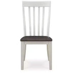 Silla de comedor bicolor Darborn Farmhouse 18, gris y marrón