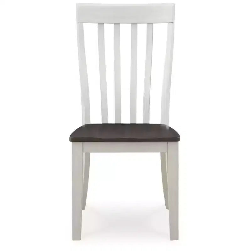 Silla de comedor bicolor Darborn Farmhouse 18, gris y marrón
