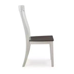 Silla de comedor bicolor Darborn Farmhouse 18, gris y marrón