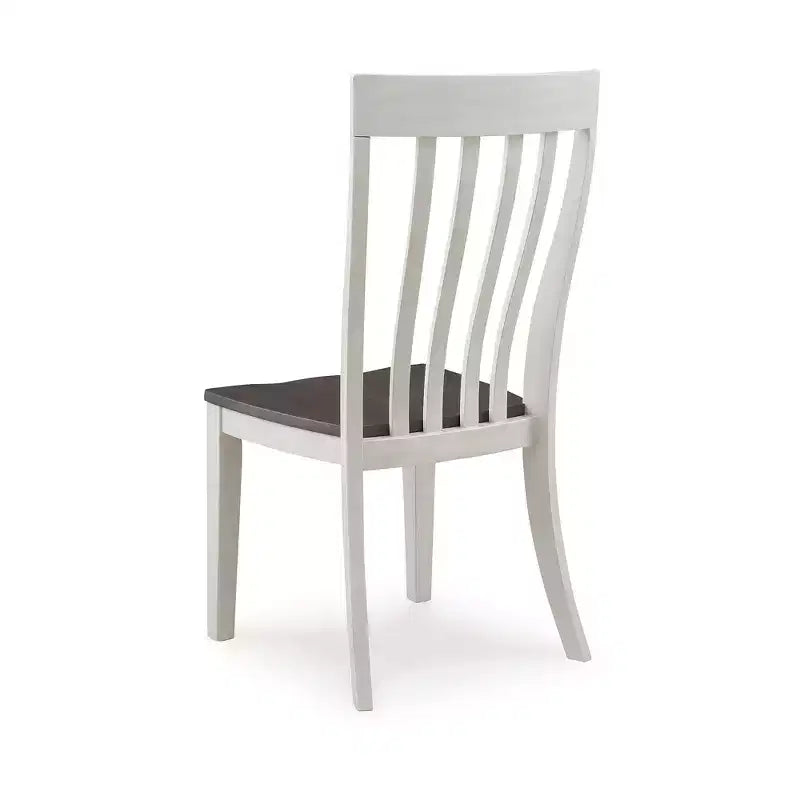 Silla de comedor bicolor Darborn Farmhouse 18, gris y marrón