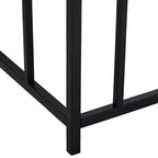 55 Downing Street Addy Mesa consola rectangular moderna de hierro 52 1/4 x 14, parte superior de piedra blanca geométrica negra para sala de estar