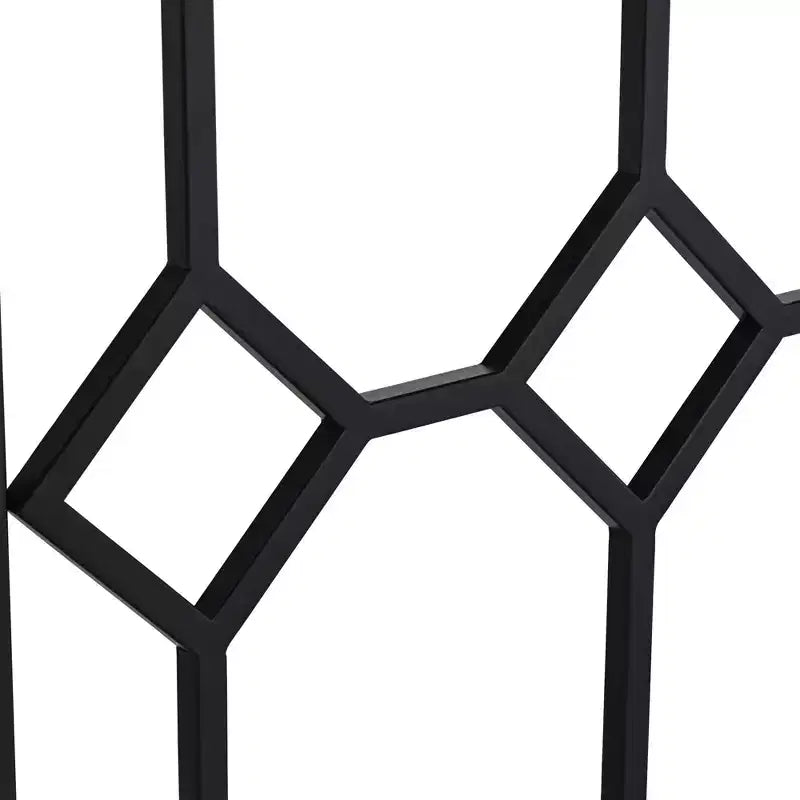 55 Downing Street Addy Mesa consola rectangular moderna de hierro 52 1/4 x 14, parte superior de piedra blanca geométrica negra para sala de estar
