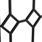 55 Downing Street Addy Mesa consola rectangular moderna de hierro 52 1/4 x 14, parte superior de piedra blanca geométrica negra para sala de estar