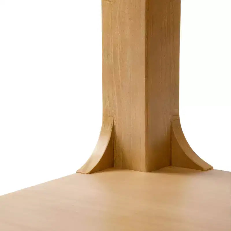 Plank+Beam Mesa auxiliar cuadrada de madera maciza de 20 pulgadas con estante, mesa auxiliar para sala de estar con almacenamiento