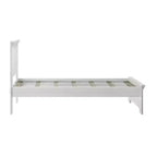 Estructura de cama individual de granja Plank+Beam con cabecero, cama de plataforma de madera maciza