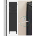 SONGMICS Armario, Armario Portátil Resistente de 165 cm, Organizador de Armario Independiente, Ropero con Funda, 2 Rieles para Colgar, Negro
