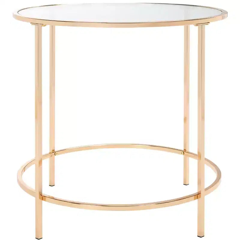 Kolby Round Side Table - ACC8004A - Polished Gold - Safavieh
