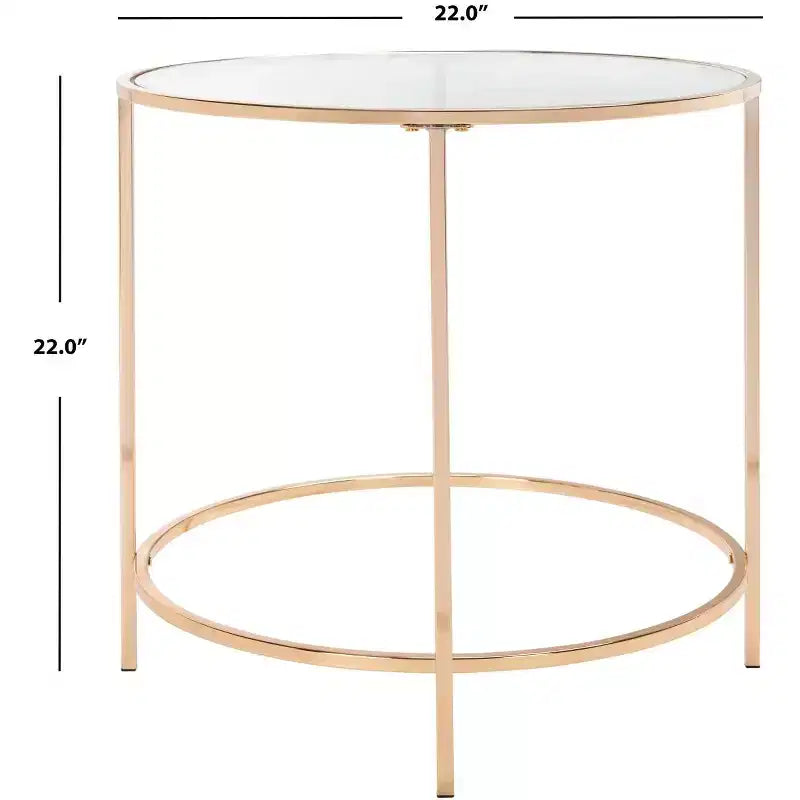 Mesa auxiliar redonda Kolby - ACC8004A - Oro pulido - Safavieh