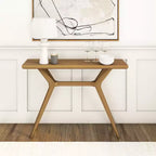 Mesa consola Verso, mesa auxiliar de sofá moderna de madera maciza de 46 pulgadas, mesa estrecha para recibidor, detrás del sofá, sala de estar