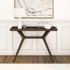 Mesa consola Verso, mesa auxiliar de sofá moderna de madera maciza de 46 pulgadas, mesa estrecha para recibidor, detrás del sofá, sala de estar
