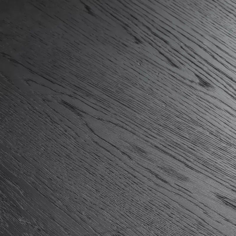 Mesa de comedor redonda Dovelina negra, de madera artificial, mesa de comedor personalizada con base de diseño